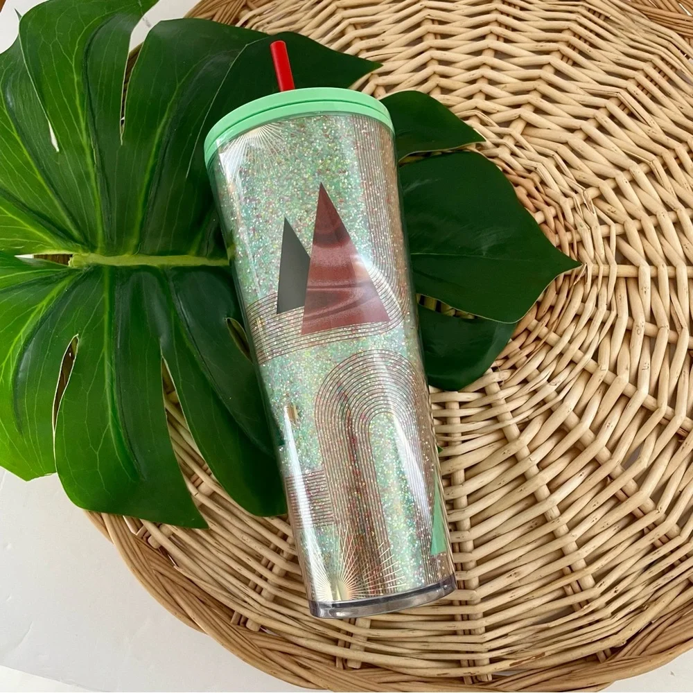 Starbucks Holiday 2020 Christmas Tree Glitter Cold Venti 24 oz. Cup NWT